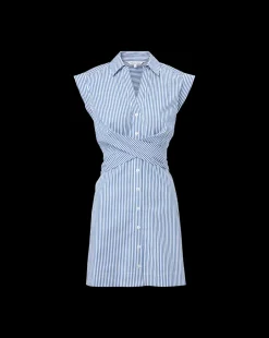 Veronica Beard Dresses*Nagano Shirtdress in Blue & White Stripe Blue/WhiteStripe