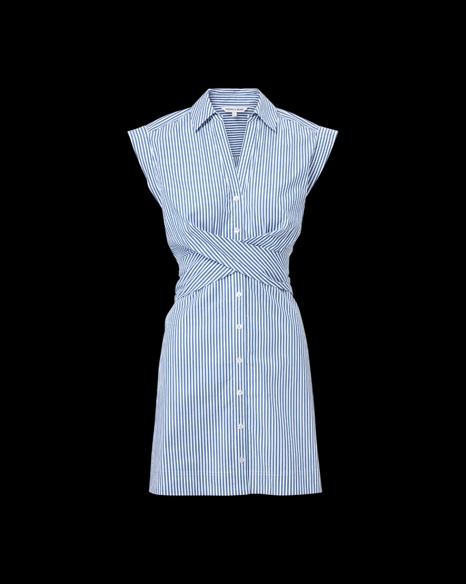 Veronica Beard Dresses*Nagano Shirtdress in Blue & White Stripe Blue/WhiteStripe