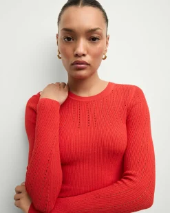 Veronica Beard Dresses|Party Dressing*Nami Long Sleeve Sweater Dress in Red Poppy
