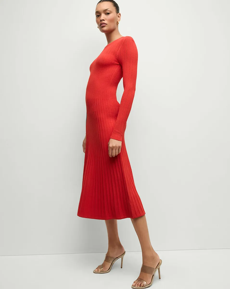 Veronica Beard Dresses|Party Dressing*Nami Long Sleeve Sweater Dress in Red Poppy
