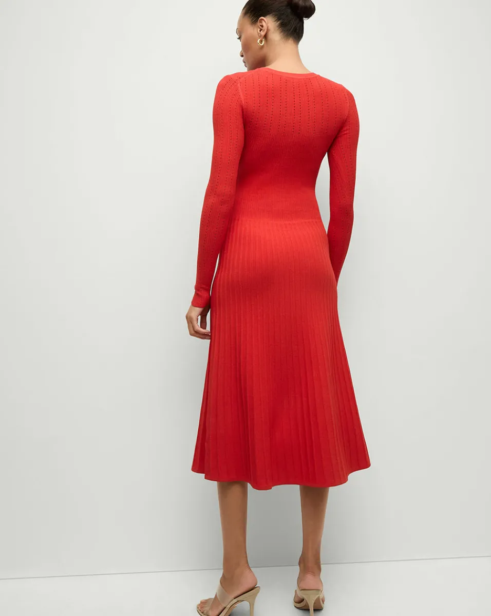 Veronica Beard Dresses|Party Dressing*Nami Long Sleeve Sweater Dress in Red Poppy