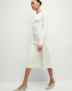 Veronica Beard Dresses|Party Dressing*Nami Long Sleeve Sweater Dress in White Off-White