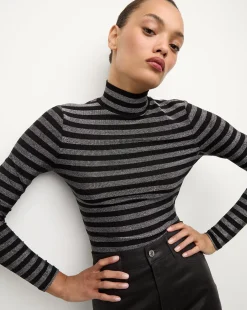 Veronica Beard Tops*Nate Top in Silver/Black