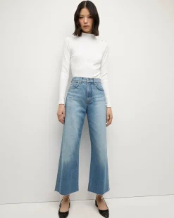 Veronica Beard Tops*Nate Top With Buttons in White