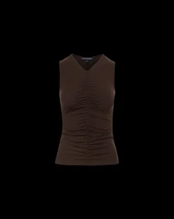 Veronica Beard Tops|The Veronicas' Favorites*Neeta Sleeveless Top in Dark Chocolate DarkChocolate
