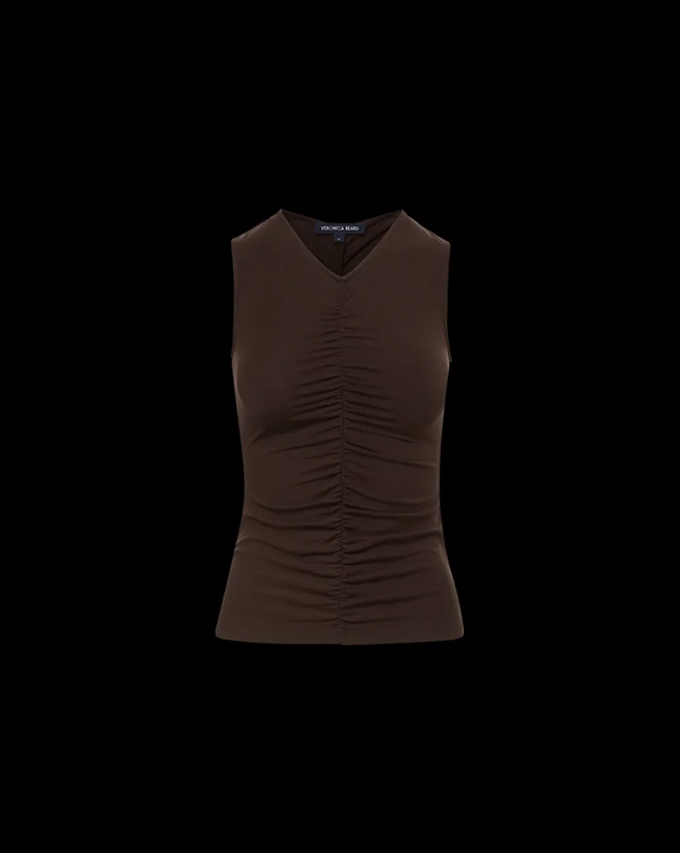 Veronica Beard Tops|The Veronicas' Favorites*Neeta Sleeveless Top in Dark Chocolate DarkChocolate