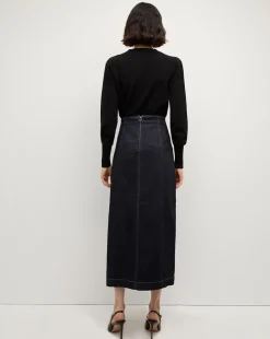Veronica Beard Sweaters|Tops*Nelia Cashmere Pullover | Button Accent in Black