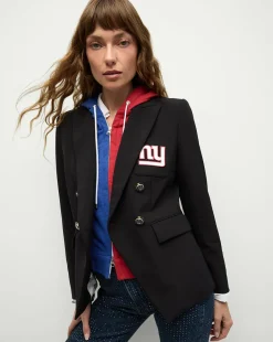 Veronica Beard Jackets & Outerwear|The Gift Guide*New York Giants Dickey Jacket in Black/Silver NewYorkGiants