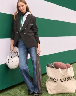 Veronica Beard Jackets & Outerwear|The Gift Guide*New York Jets Dickey Jacket in Black/Silver NewYorkJets