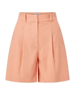 Veronica Beard Skirts & Shorts*Noemi High-Waisted Linen Short Coral