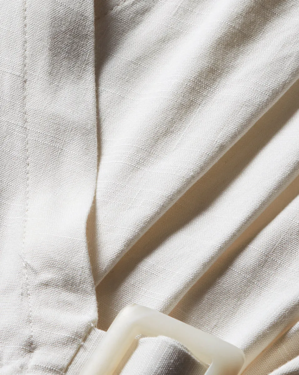 Veronica Beard Dresses*Octavia Stretch-Linen Wrap Dress Off-White