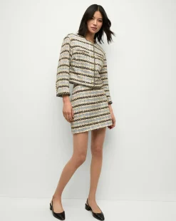 Veronica Beard Skirts & Shorts|Matching Sets*Ohemia Metallic Tweed Skirt in Blue/Ivory