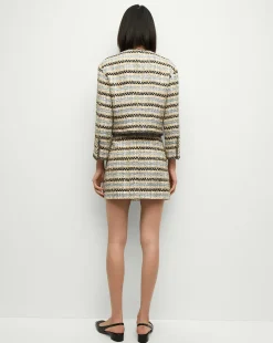 Veronica Beard Skirts & Shorts|Matching Sets*Ohemia Metallic Tweed Skirt in Blue/Ivory