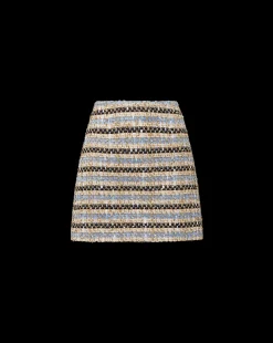 Veronica Beard Skirts & Shorts|Matching Sets*Ohemia Metallic Tweed Skirt in Blue/Ivory