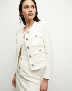 Veronica Beard Jackets & Outerwear*Olbia Tweed Jacket in Off-White