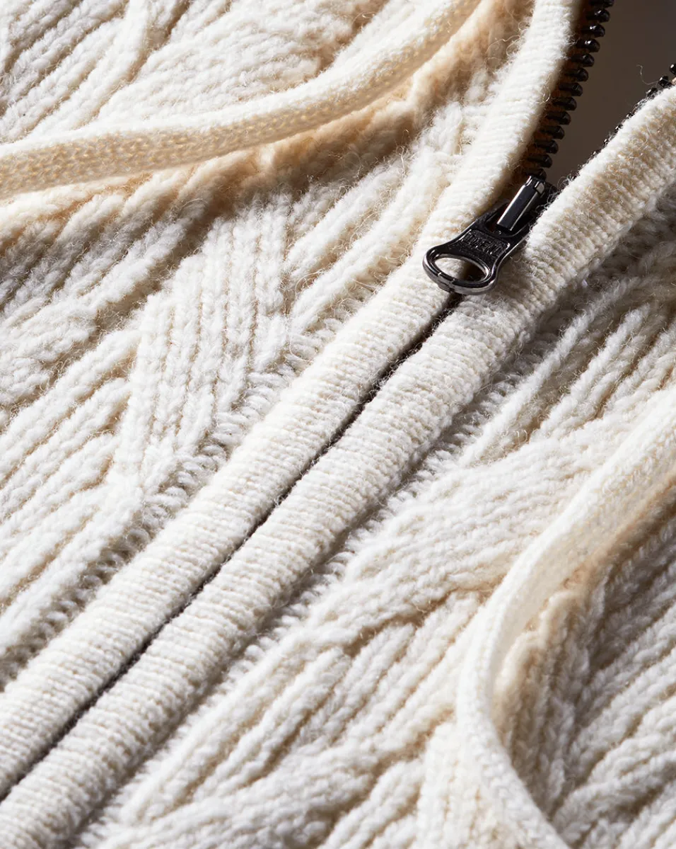 Veronica Beard Dickeys*Orine Quilted Hoodie Dickey in Ivory & Brown Russet/Ivory
