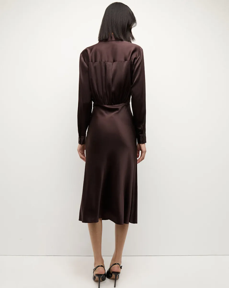 Veronica Beard Dresses|The Veronicas' Favorites*Otis Silk Dress in Dark Chocolate DarkChocolate