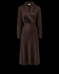 Veronica Beard Dresses|The Veronicas' Favorites*Otis Silk Dress in Dark Chocolate DarkChocolate