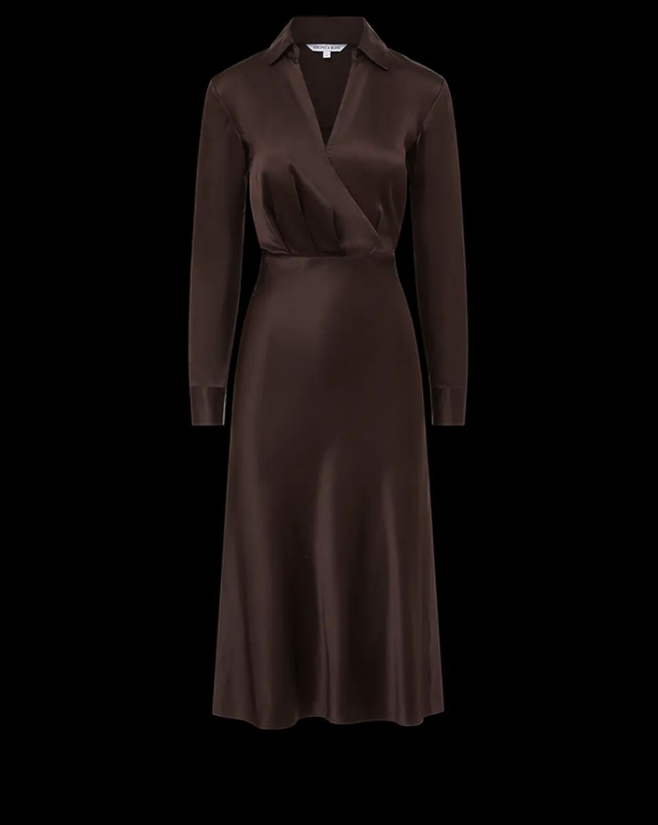 Veronica Beard Dresses|The Veronicas' Favorites*Otis Silk Dress in Dark Chocolate DarkChocolate