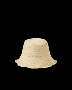 Veronica Beard Accessories*Packable Scallop Bucket Hat in Natural