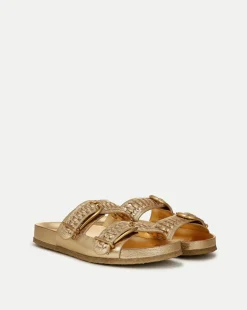 Veronica Beard Sandals*Paige Buckle Sandal in Gold