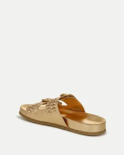 Veronica Beard Sandals*Paige Buckle Sandal in Gold