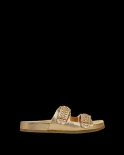 Veronica Beard Sandals*Paige Buckle Sandal in Gold
