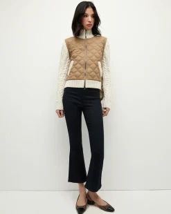 Veronica Beard Jackets & Outerwear*Patra Mixed-Media Jacket in Russet/Ivory