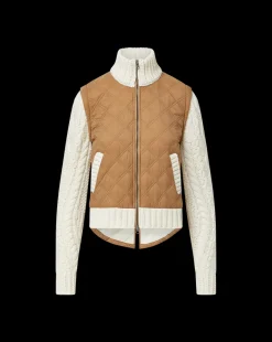Veronica Beard Jackets & Outerwear*Patra Mixed-Media Jacket in Russet/Ivory