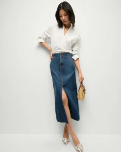 Veronica Beard Skirts & Shorts|Matching Sets*Patricia Denim Maxi Skirt in Blue Denim EveningDusk
