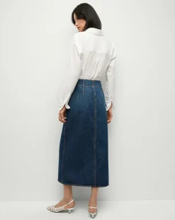 Veronica Beard Skirts & Shorts|Matching Sets*Patricia Denim Maxi Skirt in Blue Denim EveningDusk