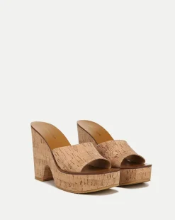 Veronica Beard Sandals*Paulita Cork Wedge Sandal Natural