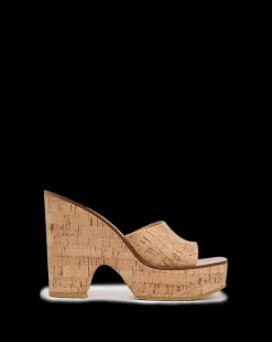 Veronica Beard Sandals*Paulita Cork Wedge Sandal Natural