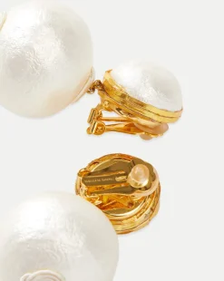 Veronica Beard Accessories|The Gift Guide*Pearl 2 Drop Earring | Clip Backing in White