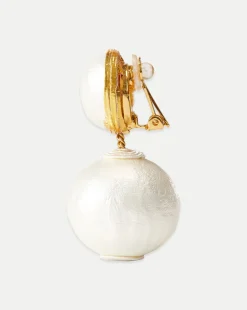 Veronica Beard Accessories|The Gift Guide*Pearl 2 Drop Earring | Clip Backing in White