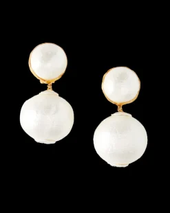 Veronica Beard Accessories|The Gift Guide*Pearl 2 Drop Earring | Clip Backing in White