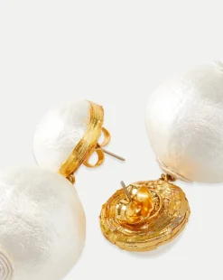 Veronica Beard Accessories|The Gift Guide*Pearl 2 Drop Earring | Post Backing in White