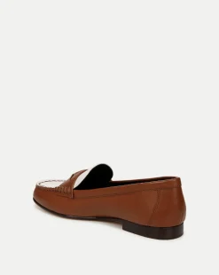 Veronica Beard Flats & Loafers*Penny Leather Loafer in Caramel/Lily