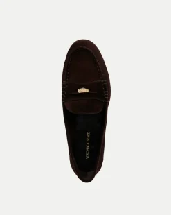 Veronica Beard Flats & Loafers*Penny Suede Loafer in Espresso