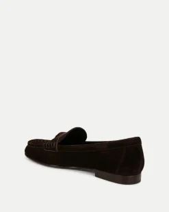 Veronica Beard Flats & Loafers*Penny Suede Loafer in Espresso