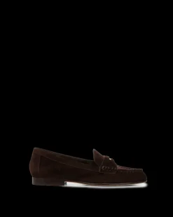 Veronica Beard Flats & Loafers*Penny Suede Loafer in Espresso