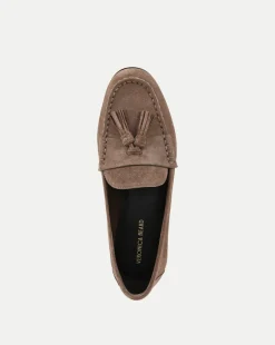 Veronica Beard Flats & Loafers*Penny Suede Tassel Loafer in Taupe