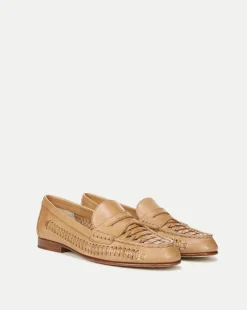 Veronica Beard Flats & Loafers*Penny Woven Leather Loafer Natural