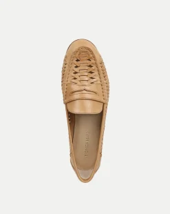Veronica Beard Flats & Loafers*Penny Woven Leather Loafer Natural