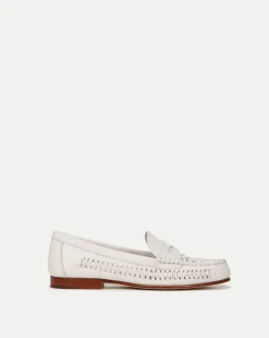 Veronica Beard Flats & Loafers*Penny Woven Leather Loafer Coconut