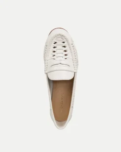 Veronica Beard Flats & Loafers*Penny Woven Leather Loafer Coconut