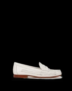 Veronica Beard Flats & Loafers*Penny Woven Leather Loafer Coconut