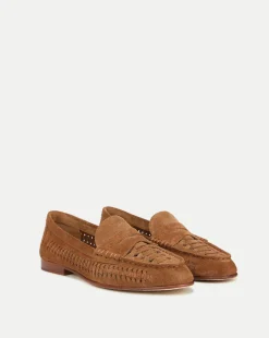 Veronica Beard Flats & Loafers*Penny Woven Suede Loafer Hazelwood
