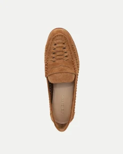 Veronica Beard Flats & Loafers*Penny Woven Suede Loafer Hazelwood