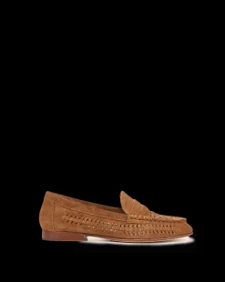 Veronica Beard Flats & Loafers*Penny Woven Suede Loafer Hazelwood